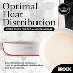 THE ROCK SOHO 11-Inch Ceramic Non Stick Frying Pan – Nothing Sticks, Never Warps, Lasts Longer, Non Toxic Skillet with Heat-Resistant Handle, PTFE PFOA & PFAS Free, Oven & Dishwasher Safe, Cream