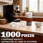 Coffee Stirrers 1000pcs Individually Wrapped Coffee Stirrers Wood - 5.5 Inch Disposable Wooden Stir Sticks for Coffee, Cocktail and Hot Drinks