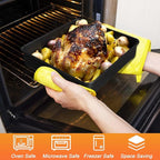 Herogo 9 x 9 Baking Pan Set of 2, Black Stainless Steel Square Cake Pan for Lasagna Brownies Casseroles Cakes, Non-Stick & Dishwasher Safe