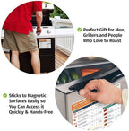 Meat Temperature Chart Magnet - Grilling Accessories - Chicken, Turkey, Beef, Steak, Pork Cooking Temperature Chart BBQ Grill Guide Meat Doneness Chart - Internal Meat Temps - Grilling Gifts for Men