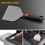 Vovoly Wide Griddle Scraper, 4.3“x4.3'' Smashed Burger Scraper Grill Scraper Spatula Burger Turner - Full Tang Silicon Handle Professional Grade Grill Accessories, Knife Grade Stainless Steel