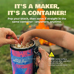 Portable Popcorn Maker, 2-in-1 Design Electric Popcorn Popper, Easy to Use & Clean, Perfect for Movie Night, Snack Time, Party & Travel Essentials, 120V 500W