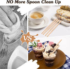 5000 Pcs Wooden Coffee Stirrers 5.5 Inch Disposable Wood Coffee Stir Sticks for Tea Cocktail Drink Stirring