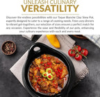 Authentic La Chamba Stewpot-Elegant, All-Natural Black Clay Dutch Oven for Braising, Baking, Roasting Chicken, Cooking Stews - Stovetop & Oven Safe – Handmade in Colombia – Very Large, 8 Qt.