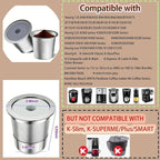 Stianless Steel Reusable K Cup Coffee Pods Compatible for K eurig 1.0 & 2.0 Coffee Maker Refillable K-eurig Coffee Filter with Aluminum Coffee Filling Tool, Reduction Waste，1 Pack (Silver)