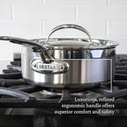 Hestan ProBond Forged TITUM - Professional Clad Stainless Steel, Nonstick, 10-Piece Cookware Set, Induction Compatible, Made without PFOAs