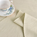 maxmill Jacquard Round Table Cloth Swirl Design Waterproof Antiwrinkle Heavy Weight Soft Tablecloths for Circular Table Cover and Kitchen Dinning Tabletop Round 70 Inch Beige