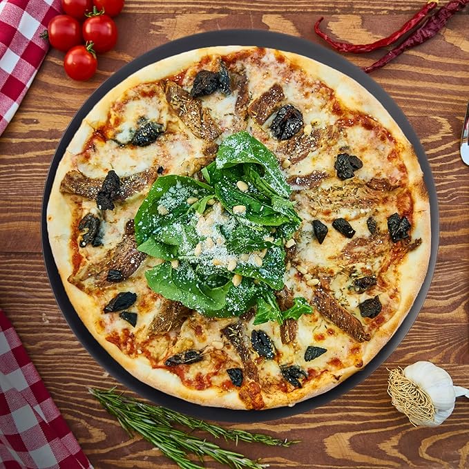 Beasea Pizza Pan 12 Inch, Pizza Pan with Holes Perforated Pizza Tray Aluminum Alloy Round Pizza Crisper Pans Oven Baking Pizza Bakeware Pizza Baking Tray for Home Restaurant Kitchen