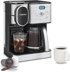 Cuisinart 12-Cup Coffee Maker, Single-Serve Brewer Glass Carafe, Automatic Hot & Iced Coffee Machine, Brew Strength Control and Brew Pause, SS-16, Stainless Steel