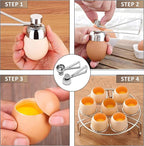 Stainless Steel Egg Toppers Cutter Egg Opener Tolls,Effortless Soft Egg Top Cutter Tool, Egg Separator Egg Slicer, Cracker, and Egg Topper Opener for Kitchen Accessories