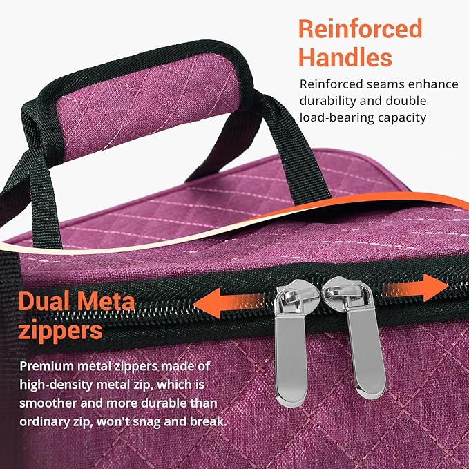 Lunch Bag - Large Insulated Casserole Carrier, Reusable Lunch Box for Men/Women, Insulated Lunch Bag Leakproof Lunchbox for Men Adults Work Picnic Hiking Beach(Pink) 17.12" x 11.42"x 4.53"