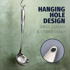 Zulay Kitchen Stainless Steel Soup Ladle – Lightweight, Strong & Durable Metal Ladle – Easy to Use, Comfortable Grip, Heat Resistant & Dishwasher Safe – Perfect for Home Cooks & Chefs (13")