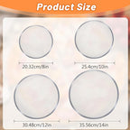 Tobeelec 4 Pcs Aluminum Pizza Screen Set, Alloy Seamless Pizza Screen, Non Stick Aluminum Mesh Baking Tray for Oven, Seamless, Rust-Free, Durable Baking Trays for Crispy Crus(8/10/12/14 Inch)