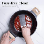 Pots and Pans Set Non Stick, 13Pcs Kitchen Cookware Sets, Granite Stone Induction Cookware Non Stick Cooking Set w/Frying Pans, Saucepans, Sauté Pan (PFOA Free), Black