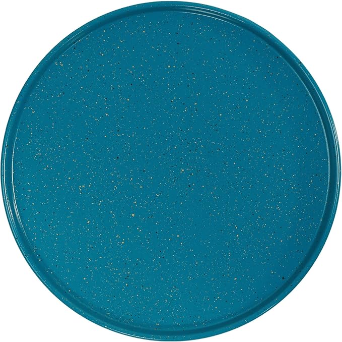 casaWare 2pc 12-inch Ultimate Pizza Pan Set, Nonstick, Ceramic Coated, (1) Solid, (1) Perforated (Blue Granite)