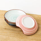 KitchenTour Spoon Rest for Stove Top, 4.7 inch Ceramic Spoon Holder for Kitchen Counter, Coffee Spoon Rest, Cooking Utensil Rest for Spatula, Set of 4, Assorted Warm Colors