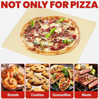 GOOD GAIN Pizza Stone for Oven Grill - Cordierite Baking Stone for Bread, Pies | 15'' x 12'' Rectangular Oven Stones for Cooking | Indoor,Outdoor | Durable, Heat Shock Resistant (Beige)