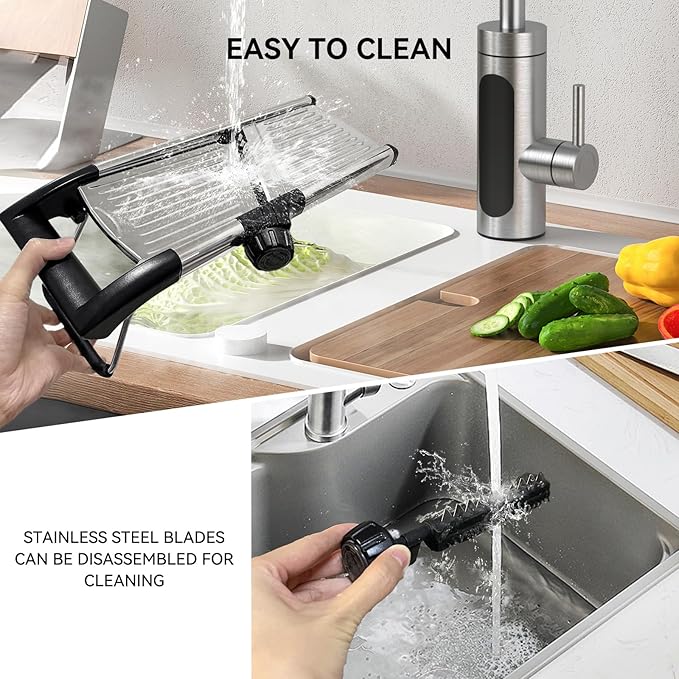 Mandoline Slicer,Mandoline Food Slicer for Kitchen,Mandolin,Vegetable Chopper,Adjustable Stainless Steel Veggie Onion Tomato Julienne Cutter（Wear cut-resistant gloves）