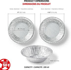 Starfrit (50-Pack 5” Deep Tart or Pie Plates (12.7 cm) - Recyclable - Disposable - Oven & Freezer Safe - Perfect for Baking Tarts & Pies