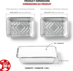 Starfrit 30-Pack Aluminum Storage Containers with Lids (8.5”x 6”) - 2.25 LB Capacity - Recyclable - Disposable - Oven & Freezer Safe - Perfect for Cooking, Meal Prep & Takeout