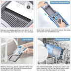 [All in 1] Upgraded Version Mandoline Slicer for Kitchen & Adjustable Mandoline Slicer. Veggie Chopper, Vegetable Cutter, Detachable Blade, Slice, Strips, Dice, Shred and Chop