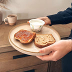 Mora Ceramic Flat Dinner Plates Set of 6, 10.5 in High Edge Dish Set - Microwave, Oven, and Dishwasher Safe, Scratch Resistant, Modern Dinnerware- Kitchen Porcelain Serving Dishes - Chai