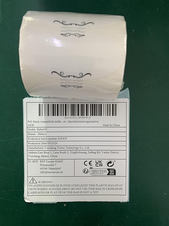 500 Removable Freezer Pantry Canning Labels Set Water Oil Resistant with Perforation Line for Food Containers Jars Kitchen Restaurant Storage Organization