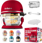 Non Toxic Air Fryer™ - Glass AirFryer 5 Quart w/ 360 Visibility, Self-Cleaning, 400F Vortex Air Fryer for Even Cooking, BPA-Free Teflon Free, 6-in-1 Functions, Rotisserie, Roast, Bake, Cherry