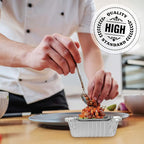 PLASTICPRO Disposable 1 LB Aluminum Takeout Tin Foil Baking Pans 5'' X 6'' X 2'' Inch Bakeware - Cookware Perfect for Baking Cakes,Brownies,Bread, Meatloaf, Lasagna, or Lunchbox, Pack of 50