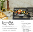 Our Place Titanium Pro Cookware Set | Standard & Mini Always Pans & Perfect Pots | Coating-Free Titanium Nonstick, Tri-Ply Stainless & Aluminum | Oven, Induction & All Cooktops up to 750°F | Gold