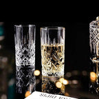 Highball Glasses Collins Tall Beverage Set of 6, 14 Ounce Cups Glassware for Drinks, Water, Beer, Soda