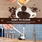 Coffee Scoop Set, Tablespoon Scoop 2 Pc Set (1 Tbsp & 2 Tbsp), Stainless Steel Measuring Spoons for Ground Coffee with Long Handles, for Tea, Sugar, or Flour