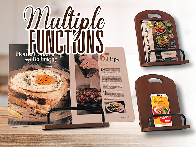 InnoBeta Hummingbird Gifts for Women, Cookbook Stand for Kitchen Counter, Perfect Gifts for Mom, Grandma on Birthday, Adjustable Tablet Recipe Book Holder, Unique Kitchen & Home Decor