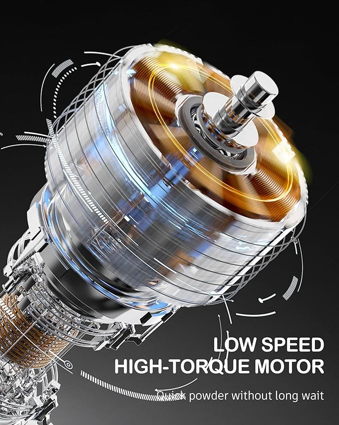 STARSEEKER EDGE Plasma Electric Coffee Grinder Aluminum Automatic Coffee Bean Grinder for French Press Drip Coffee and Espresso Removable Fineness Adjustment Magnetic Suction Port with Cup (White)