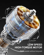 STARSEEKER EDGE Plasma Electric Coffee Grinder Aluminum Automatic Coffee Bean Grinder for French Press Drip Coffee and Espresso Removable Fineness Adjustment Magnetic Suction Port with Cup (White)