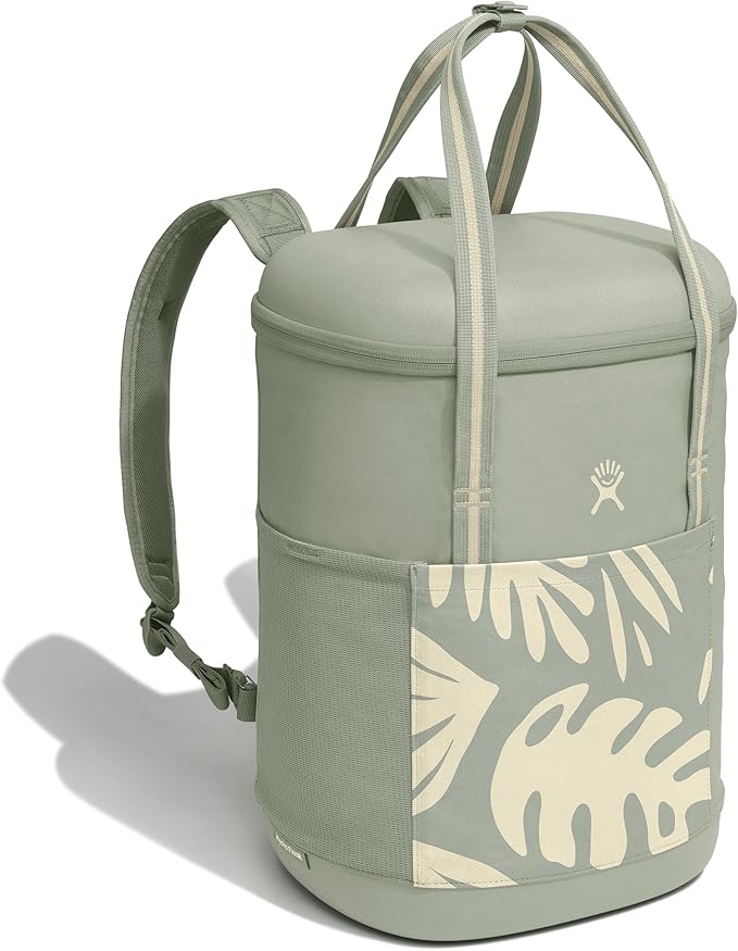 Hydro Flask Cooler Backpack for Beverages - Insulated Soft Travel Lunch Bag - 20 L Capacity in Botanical Bliss Green