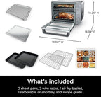 Ninja Air Fryer & Toaster Oven | Double Stack XL | Countertop Oven | 12-in-1 Fits 4.5lb Chicken & 6lbs of Wings | SmartFinish Cook 2 Different Meals at the Same Time | Stainless Steel | DCT601