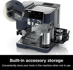 Ninja Luxe Café Premier Series, Espresso Machine, Drip Coffee Maker & Rapid Cold Brew, Integrated Grinder, Assisted Tamper, Hands-Free Frother, for Cappuccinos & Lattes, Cyberspace, ES601CY
