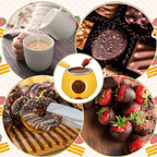 Umigy Electric Melting Chocolate Pot Gift Set Mini Fondue Fountain Pot Kit Chocolate Melting with DIY Mold and Accessories for Candy Christmas Milk Cheese Candy Home(Yellow)