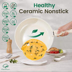 Chef Power Ceramic Nonstick Pots and Pans Set 19 Piece with Detachable Handle, Induction Dishwasher Oven Safe Cookware Set, RV Kitchen Set Removable Handle (Light Purple)