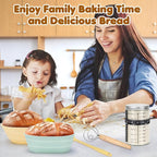 HK Sourdough Starter Kit, Sourdough Bread Baking Supplies with 9'' Round Banneton Bread Proofing Basket, 34oz Sourdough Starter Jar, Bread Lame, Dough Scraper, Dough Whisk & Silicone Baking Mats