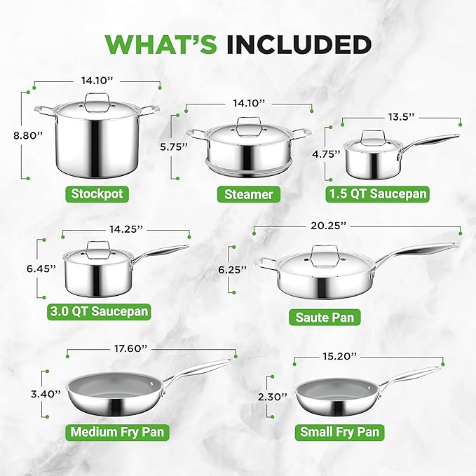 NutriChefKitchen Kitchenware Pots & Pans Set-12-Piece Set Clad Kitchen Cookware w/Steel Handles,Fry Pan Interior Coated w/Prestige Ceramic Non-Stick Coating,Stylish Kitchen Cookware,one size,NCSSX45