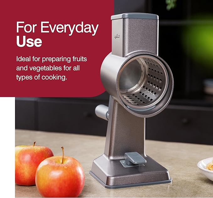 Zyliss E900059 Universal Drum Grater, Stainless Steel, Grating Apples, Cereals, Granola, for Use with Zyliss Rotary Cheese Grater, 5 Year Guarantee