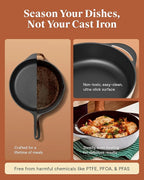 Caraway Enameled Cast Iron Braiser - 3.5 qt Braiser Pan - 3 Layer Enamel Coating - No Seasoning Required - Compatible With All Stovetops - Oven Safe - Free From Forever Chemicals - Light Mist