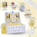 Picnic Basket Set for 4 with Waterproof Blanket Mat Insulation Bag Wicker White Yellow Light Fresh Gifts for Wedding Birthday Summer Camp Outdoor Camping Beach Travel Christmas Thanksgiving