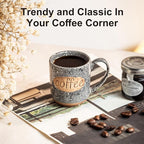 LYEOBOH Espresso Cups, Coffee Cups, Tea Cup - 3 oz Grey Ceramic Set of 6, Mini Coffee Mugs, Demitasse Cups, Espresso Shot, Microwave Dishwasher Safe, Ceramic Mugs, Perfect for Daily Use & Tea Time