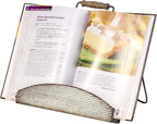 Red Co. 11” x 11” Corrugated Metal Cookbook Display Stand & Recipe Holder with Handle