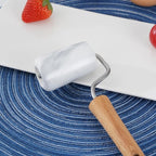 Tianman Small Marble Rolling Pin Pizza Roller, Marble Pastry Roller Non-Stick T-Type, For Cake Baking Tortilla Fudge Pizza Cookies and Other Kitchen Baking Cooking (Type 3 White).