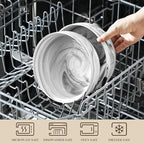 MALACASA Large Soup Bowls Set, 44 OZ (7") Salad Bowl Cereal Bowl Set of 2,Marble Grey Ceramic Bowls for Kitchen, Dishwasher & Microwave Safe, Series REGULAR