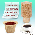2 Pack Reusable K Cups with 200 Count Natural Disposable Coffee Paper Filters, Compatible with Single Serve Coffee Pods Coffee Maker